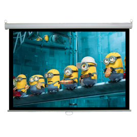 Manual 6' x 6' (100") 1:1 Matte White projector Screen